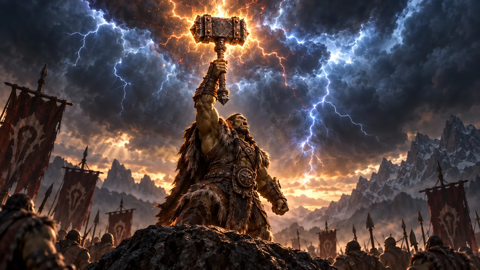 The Doomhammer is presented across generations of the Blackrock clan