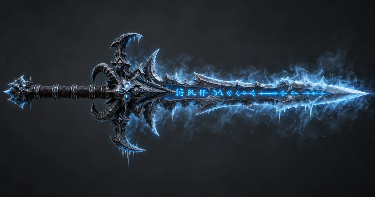 Artwork for Frostmourne: The Sword That Ate Its Owner's Soul.