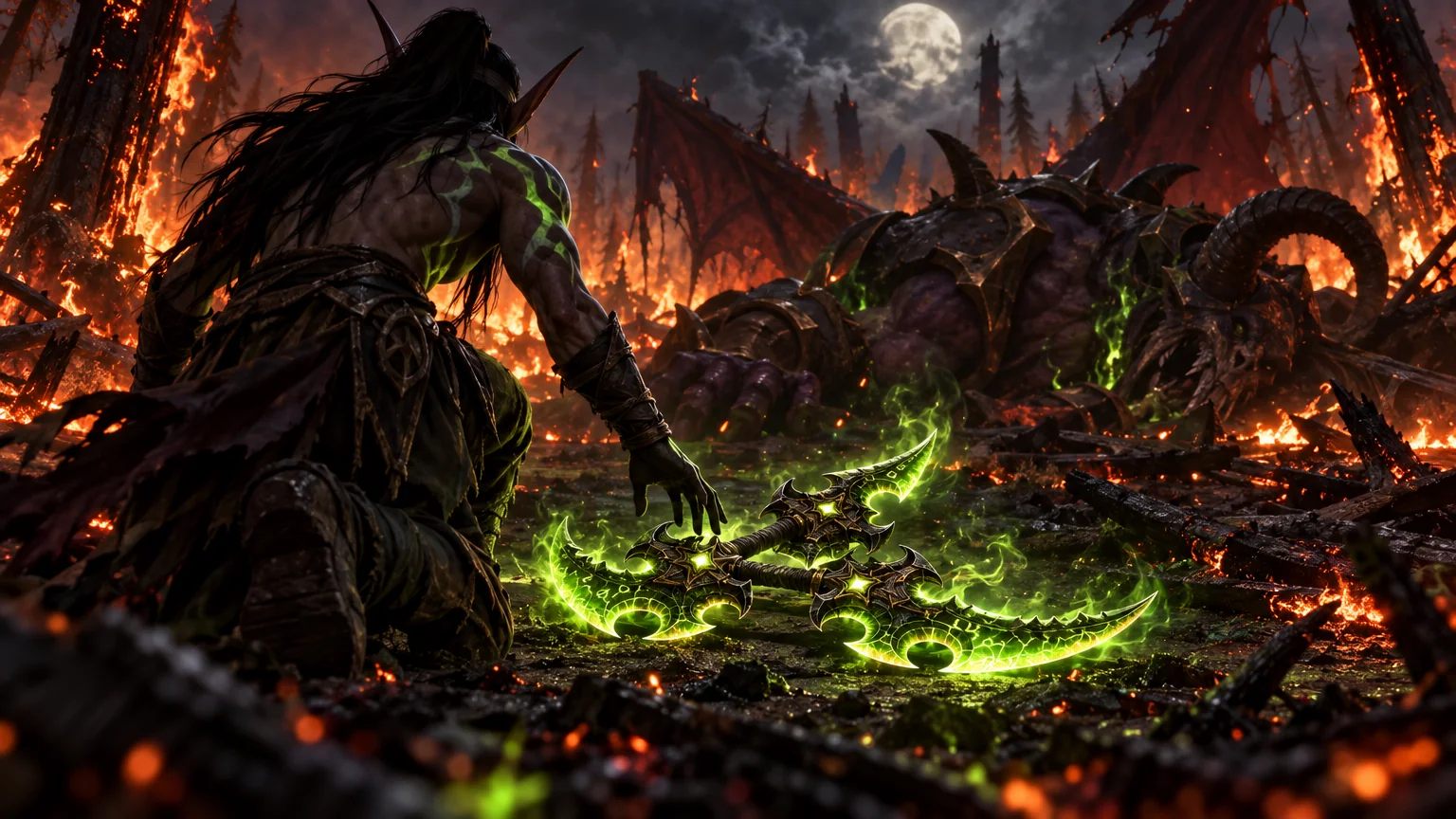 Warglaives of Azzinoth — Illidan claims the twin blades during the War of the Ancients