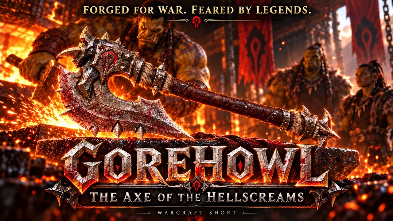Official YouTube thumbnail for Gorehowl: The Axe That Slew Cenarius | Warcraft Legendary Weapons.