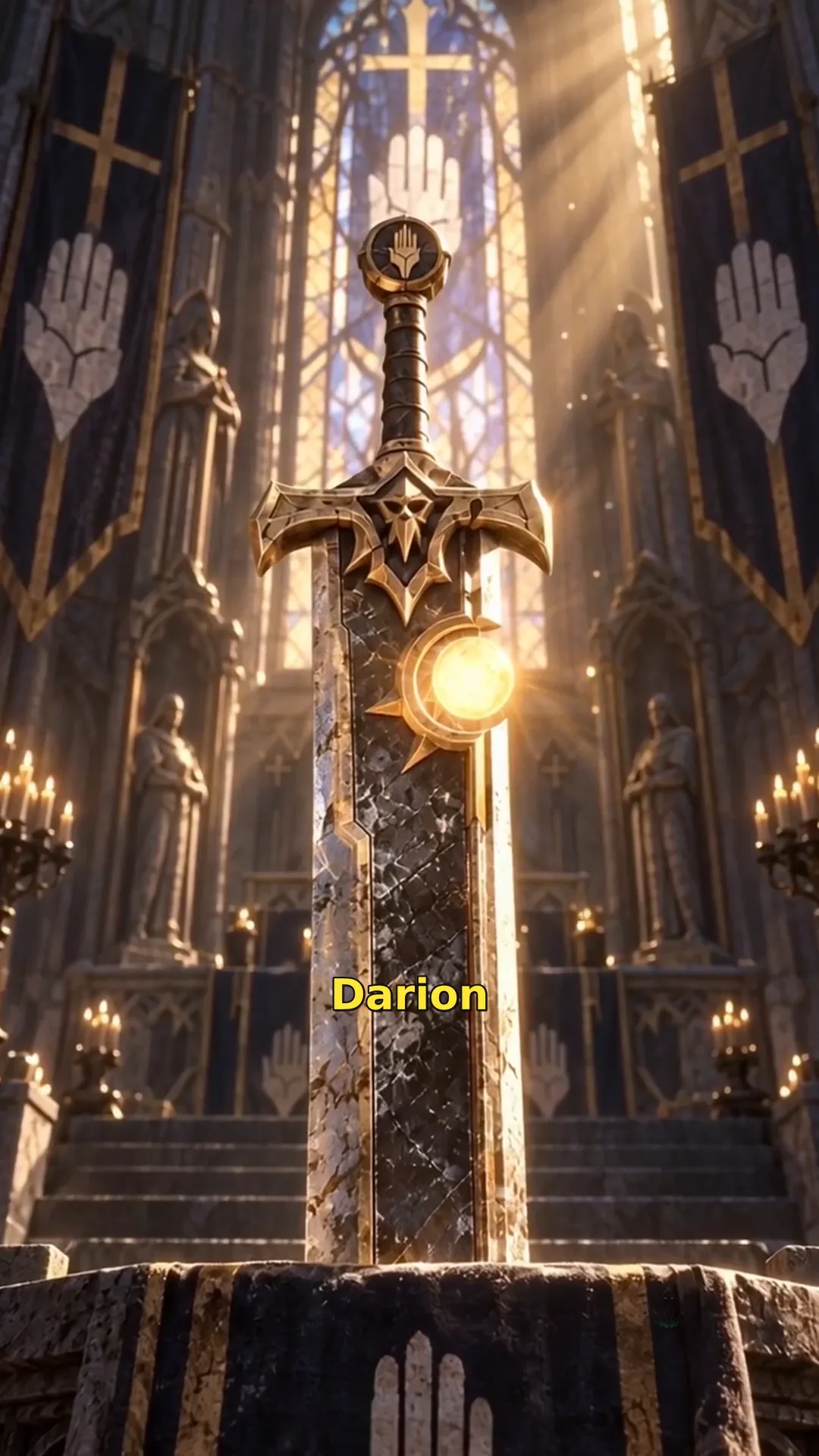 Ashbringer stands before the altar in a sunlit Silver Hand cathedral