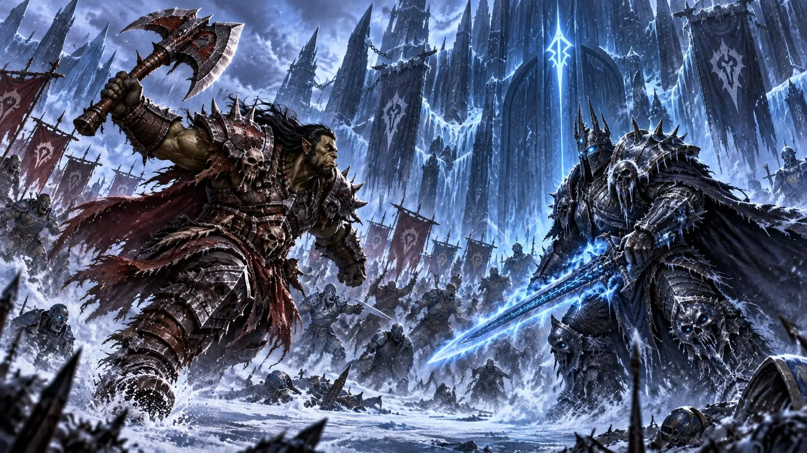 Dranosh Saurfang charges the Lich King alone at the Wrathgate